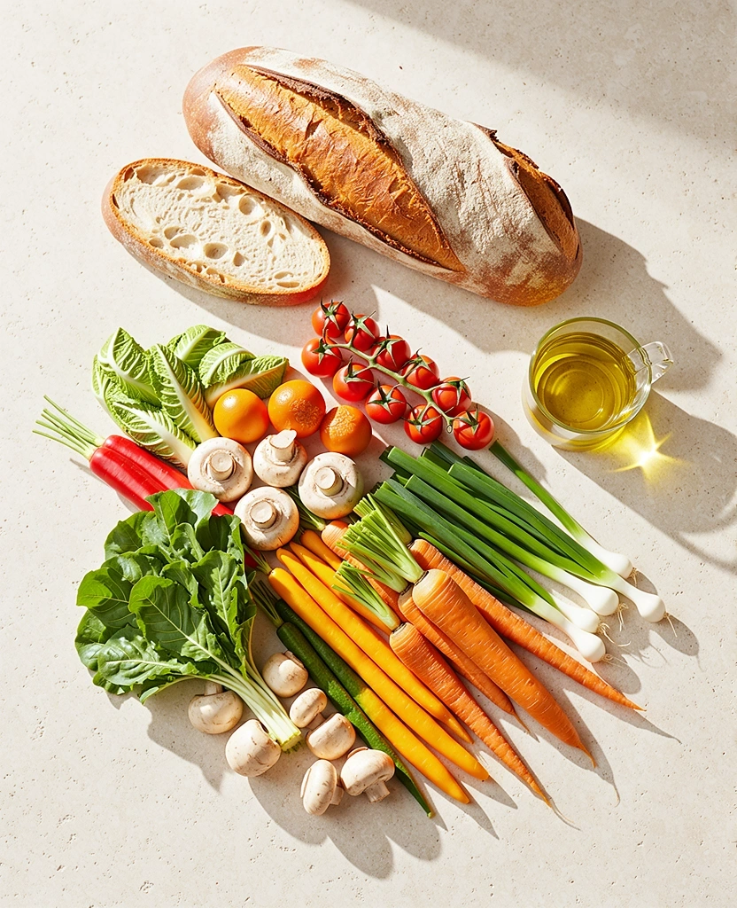 Ingrédients frais pour une alimentation saine